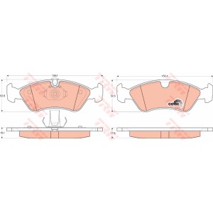 TRW COTEC Bremsbelagsatz, Scheibenbremse GDB1300