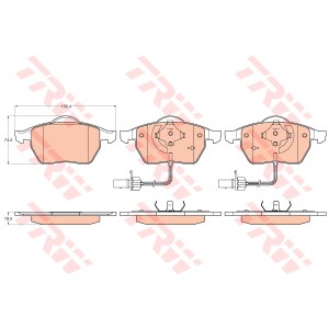 TRW COTEC Bremsbelagsatz, Scheibenbremse GDB1307