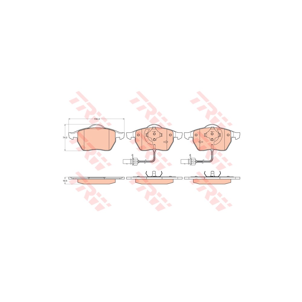 TRW COTEC Bremsbelagsatz, Scheibenbremse GDB1307