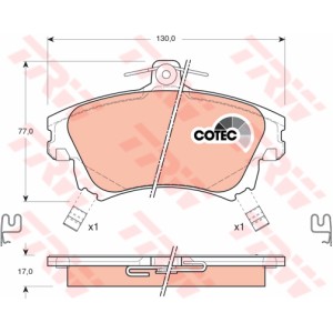 TRW COTEC Bremsbelagsatz, Scheibenbremse GDB1313