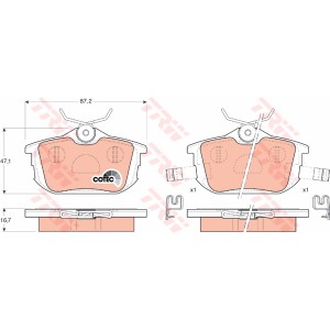 TRW COTEC Bremsbelagsatz, Scheibenbremse GDB1314