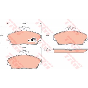 TRW COTEC Bremsbelagsatz, Scheibenbremse GDB1319