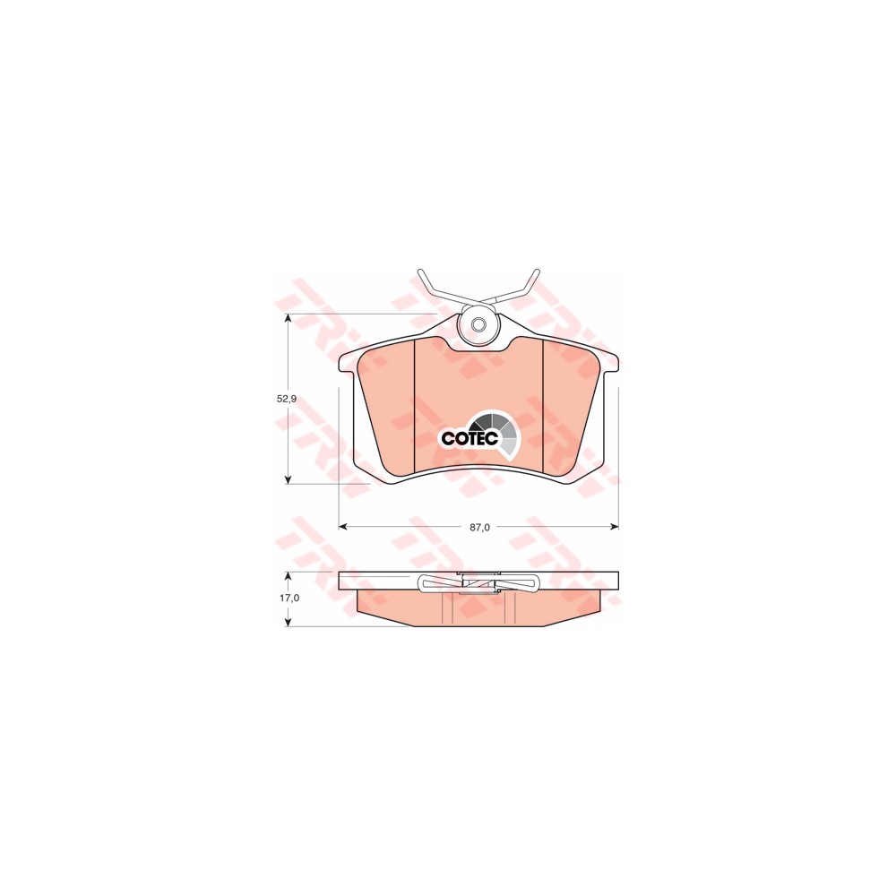 TRW COTEC Bremsbelagsatz, Scheibenbremse GDB1330