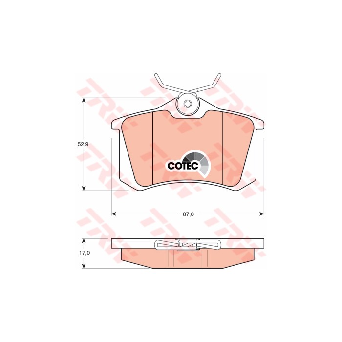 TRW COTEC Bremsbelagsatz, Scheibenbremse GDB1330