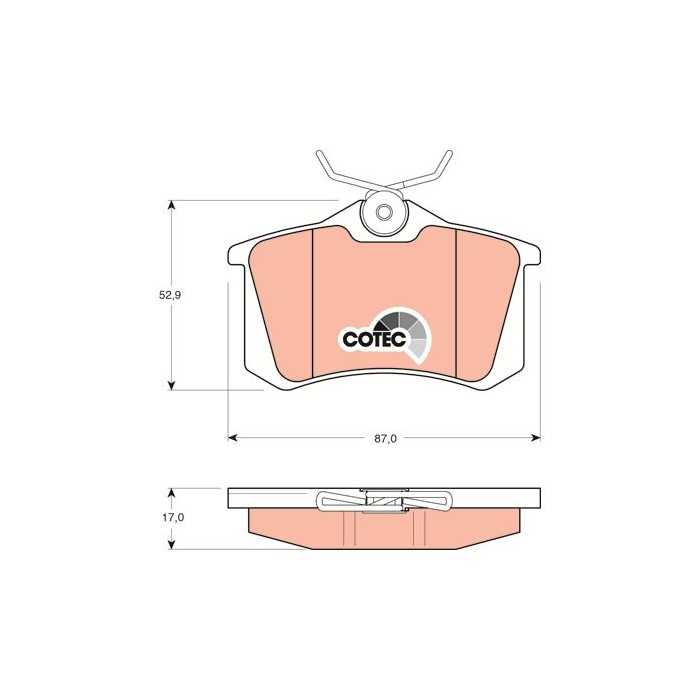 TRW COTEC Bremsbelagsatz, Scheibenbremse GDB1330