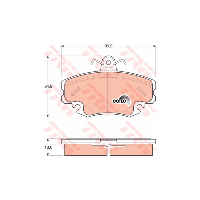 TRW COTEC Bremsbelagsatz, Scheibenbremse GDB1332