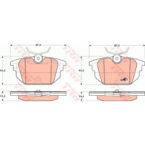 TRW COTEC Bremsbelagsatz, Scheibenbremse GDB1333