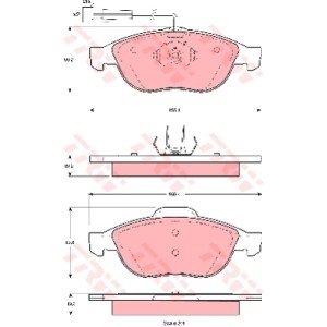 TRW Bremsbelagsatz, Scheibenbremse GDB1337