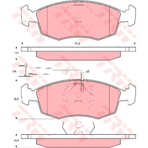 TRW Bremsbelagsatz, Scheibenbremse GDB1341