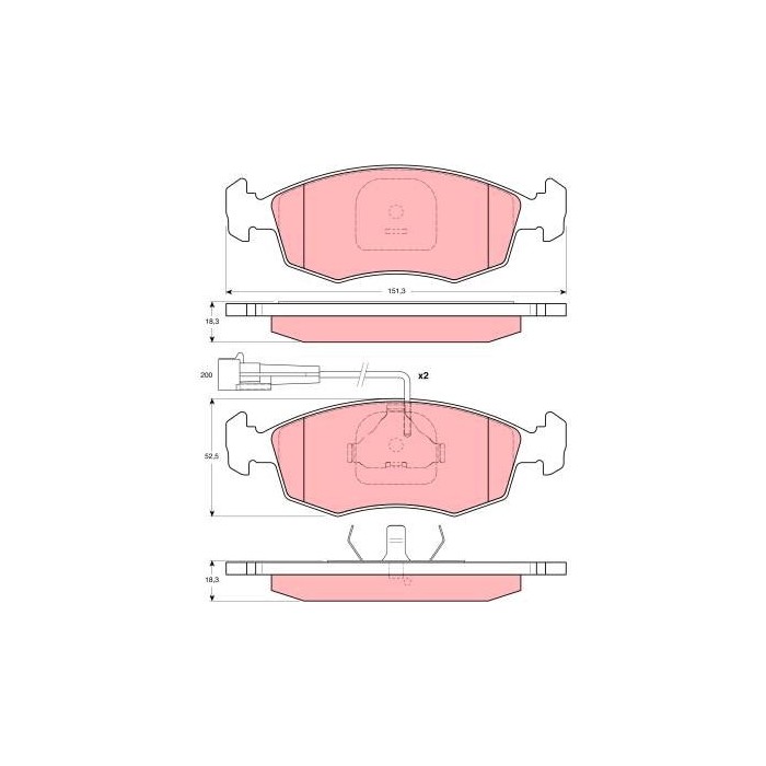TRW Bremsbelagsatz, Scheibenbremse GDB1341