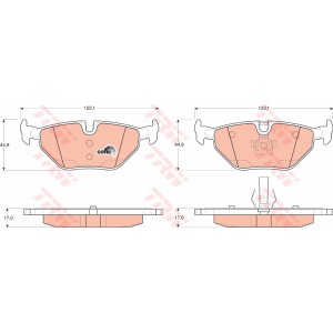 TRW COTEC Bremsbelagsatz, Scheibenbremse GDB1344