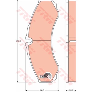 TRW COTEC Bremsbelagsatz, Scheibenbremse GDB1345