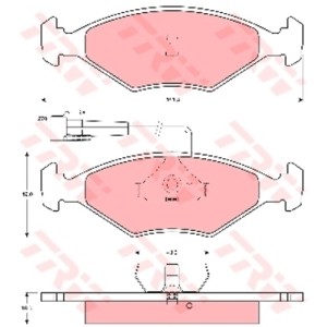 TRW Bremsbelagsatz, Scheibenbremse GDB1347