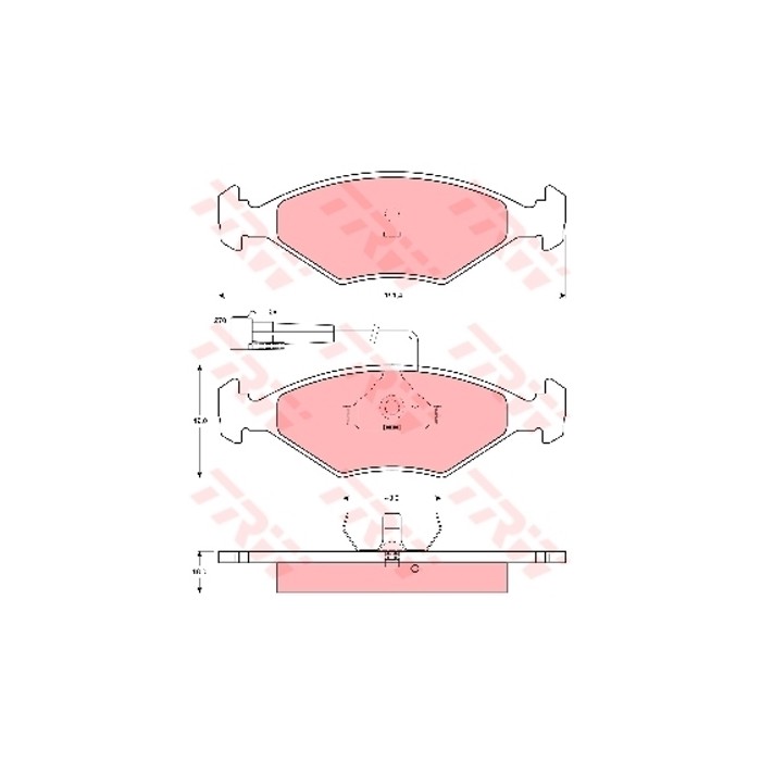 TRW Bremsbelagsatz, Scheibenbremse GDB1347