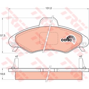 TRW COTEC Bremsbelagsatz, Scheibenbremse GDB1349