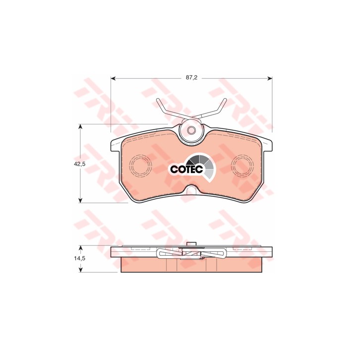 TRW COTEC Bremsbelagsatz, Scheibenbremse GDB1354