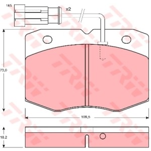 TRW Bremsbelagsatz, Scheibenbremse GDB1356
