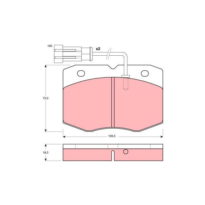 TRW Bremsbelagsatz, Scheibenbremse GDB1356