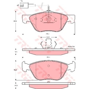 TRW Bremsbelagsatz, Scheibenbremse GDB1362