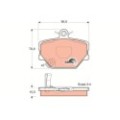 TRW COTEC Bremsbelagsatz, Scheibenbremse GDB1365