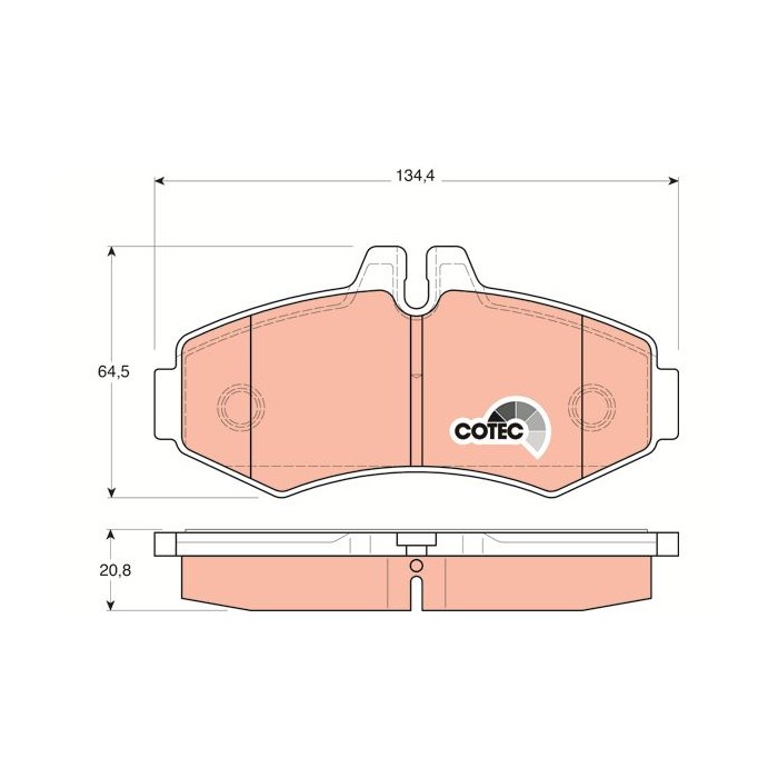 TRW COTEC Bremsbelagsatz, Scheibenbremse GDB1373
