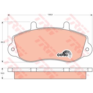 TRW COTEC Bremsbelagsatz, Scheibenbremse GDB1380