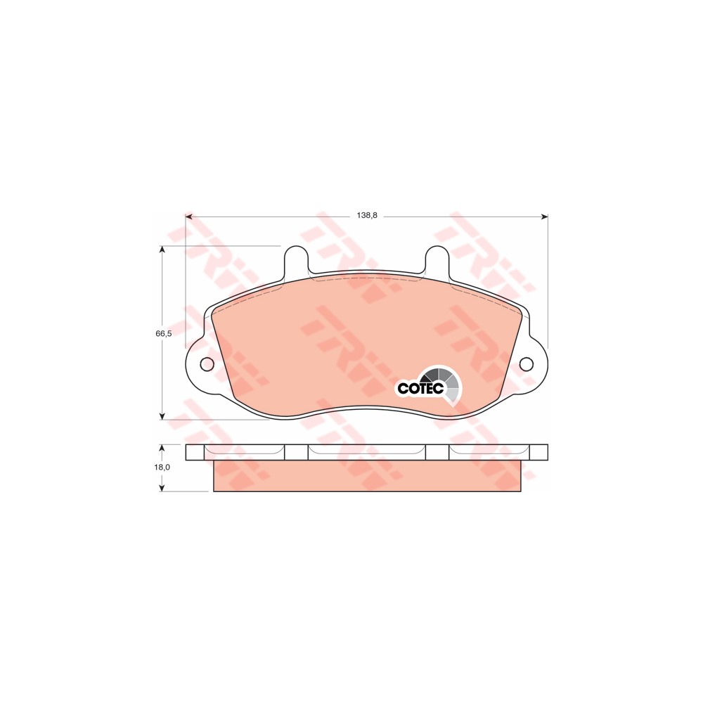 TRW COTEC Bremsbelagsatz, Scheibenbremse GDB1380