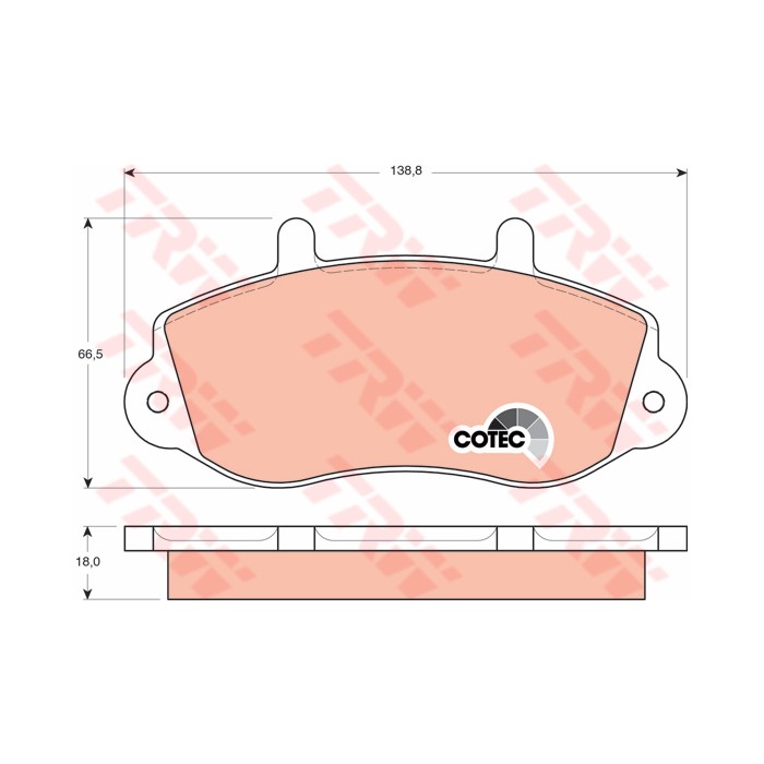 TRW COTEC Bremsbelagsatz, Scheibenbremse GDB1380