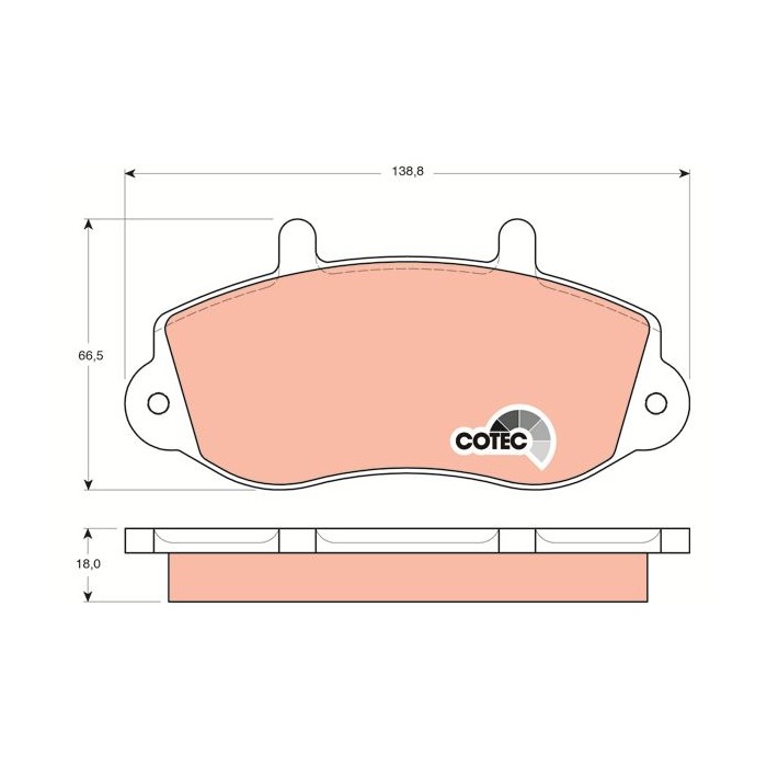 TRW COTEC Bremsbelagsatz, Scheibenbremse GDB1380