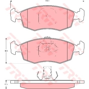 TRW COTEC Bremsbelagsatz, Scheibenbremse GDB1383