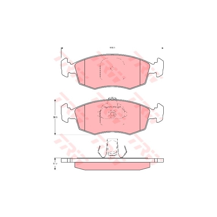 TRW COTEC Bremsbelagsatz, Scheibenbremse GDB1383