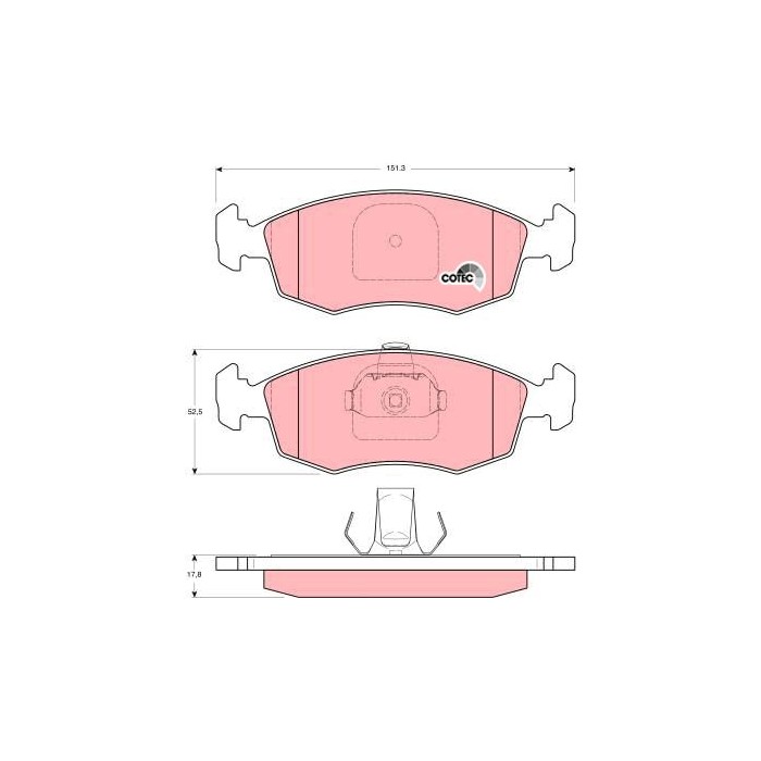 TRW COTEC Bremsbelagsatz, Scheibenbremse GDB1383
