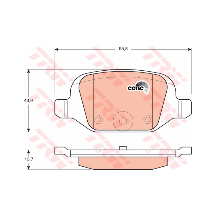 TRW COTEC Bremsbelagsatz, Scheibenbremse GDB1384