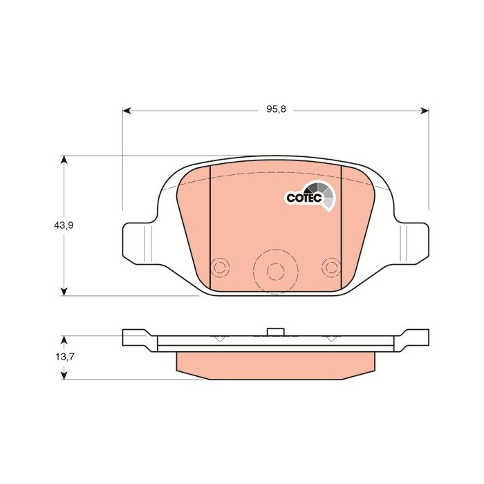 TRW COTEC Bremsbelagsatz, Scheibenbremse GDB1384