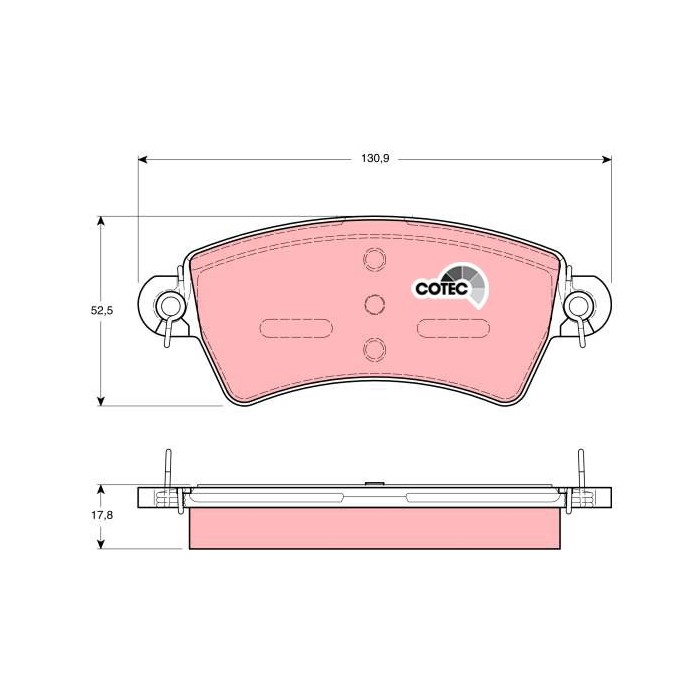 TRW COTEC Bremsbelagsatz, Scheibenbremse GDB1385