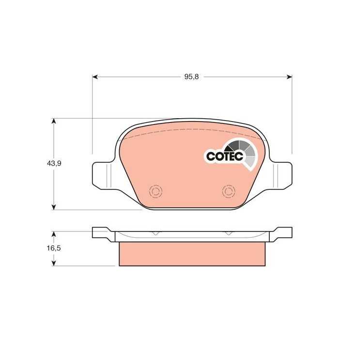 TRW COTEC Bremsbelagsatz, Scheibenbremse GDB1396