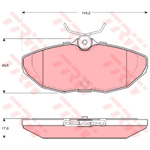 TRW COTEC Bremsbelagsatz, Scheibenbremse GDB1398
