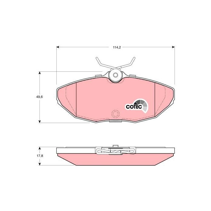 TRW COTEC Bremsbelagsatz, Scheibenbremse GDB1398