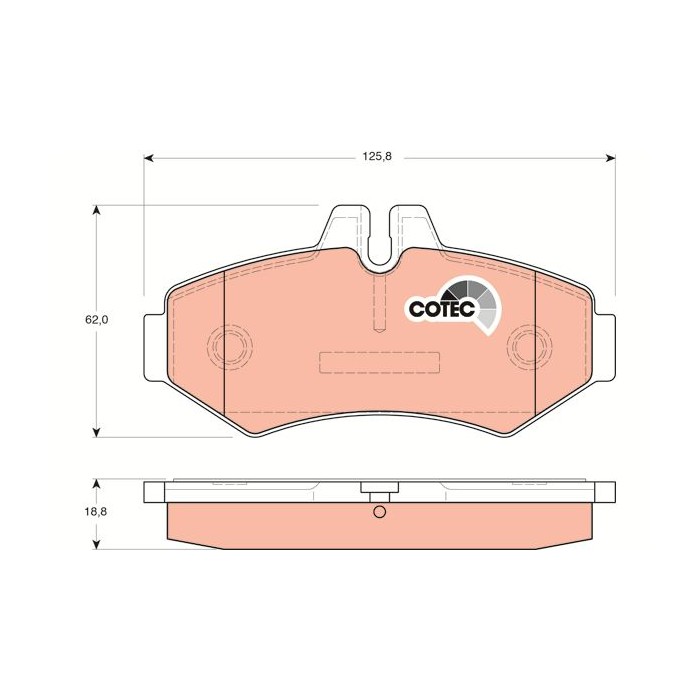 TRW COTEC Bremsbelagsatz, Scheibenbremse GDB1399