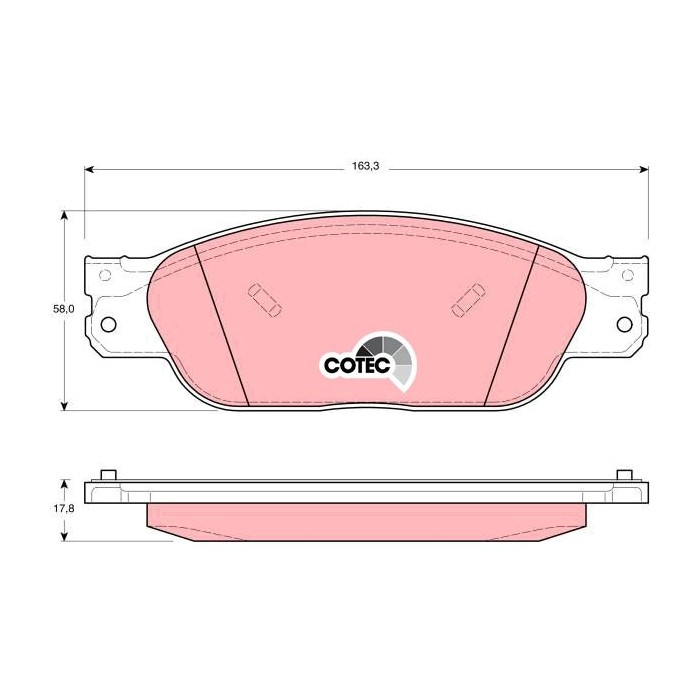 TRW COTEC Bremsbelagsatz, Scheibenbremse GDB1401