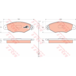 TRW COTEC Bremsbelagsatz, Scheibenbremse GDB1402