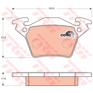 TRW COTEC Bremsbelagsatz, Scheibenbremse GDB1408