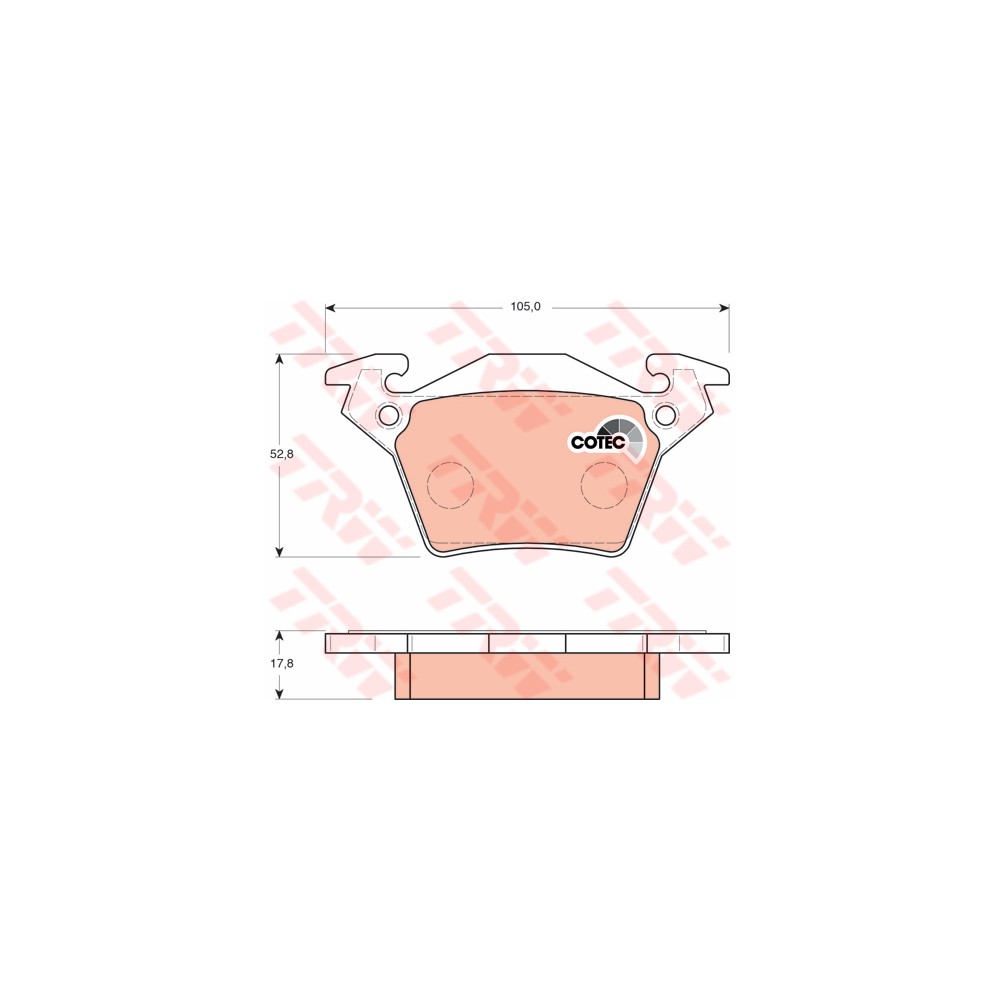 TRW COTEC Bremsbelagsatz, Scheibenbremse GDB1408