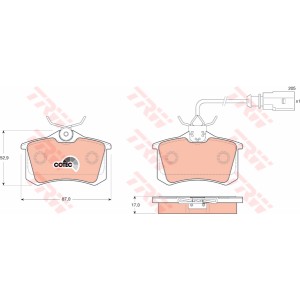 TRW COTEC Bremsbelagsatz, Scheibenbremse GDB1415
