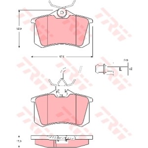 TRW Bremsbelagsatz, Scheibenbremse GDB1417