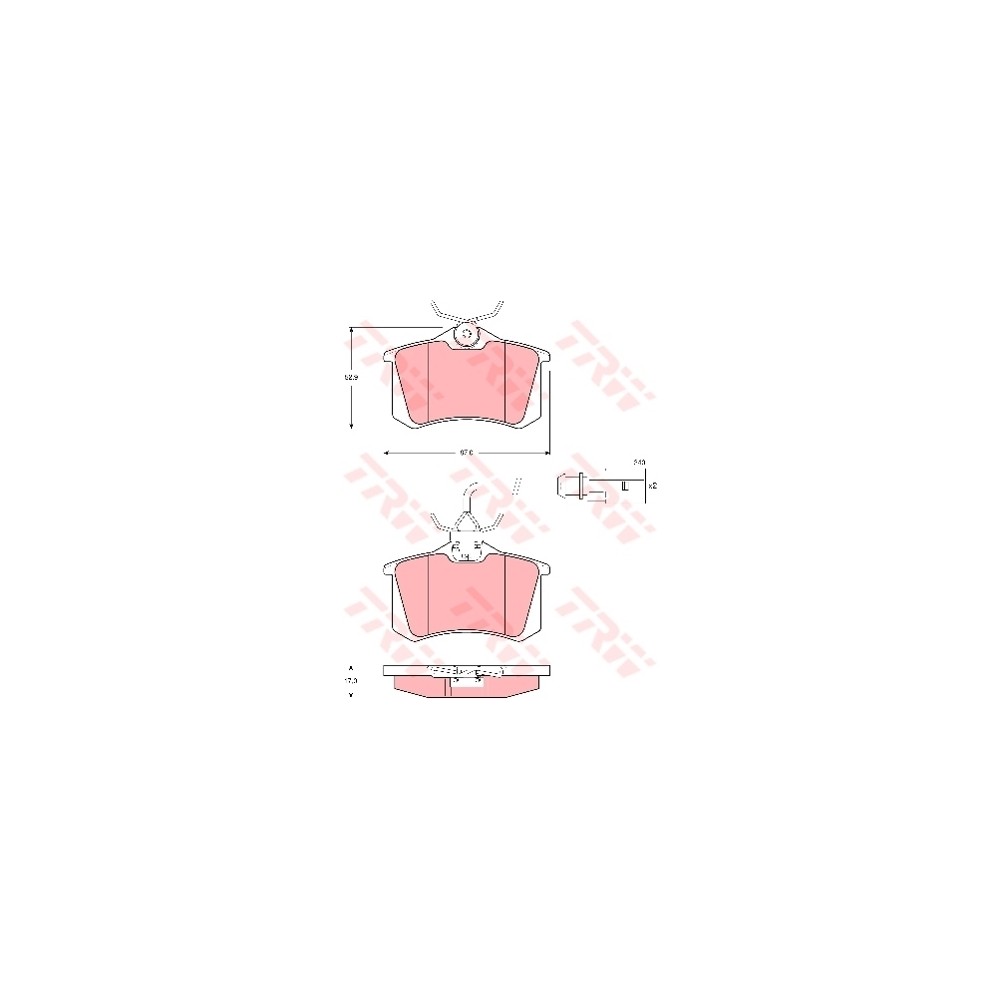 TRW Bremsbelagsatz, Scheibenbremse GDB1417