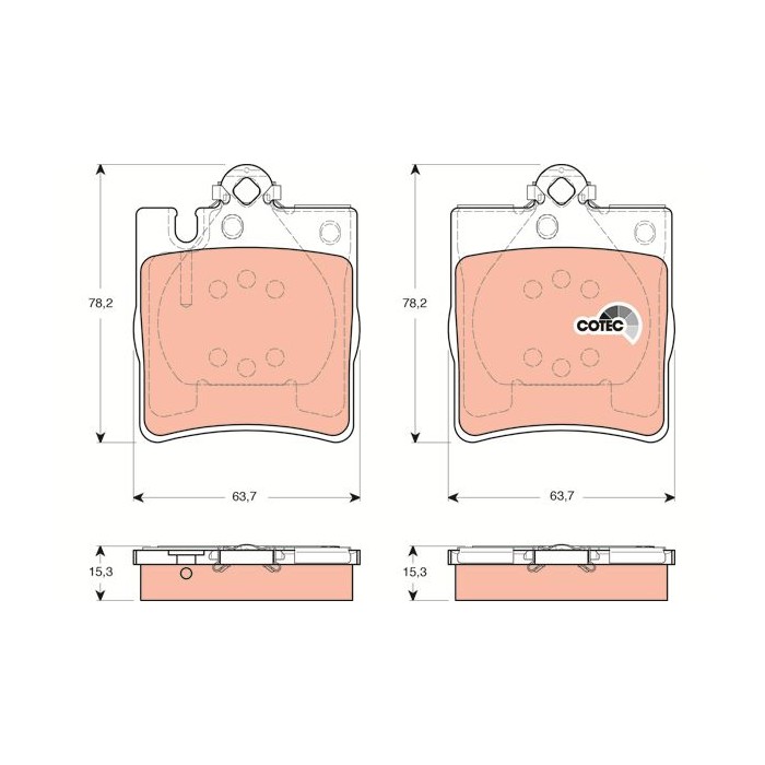 TRW COTEC Bremsbelagsatz, Scheibenbremse GDB1421