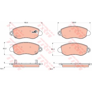 TRW COTEC Bremsbelagsatz, Scheibenbremse GDB1424
