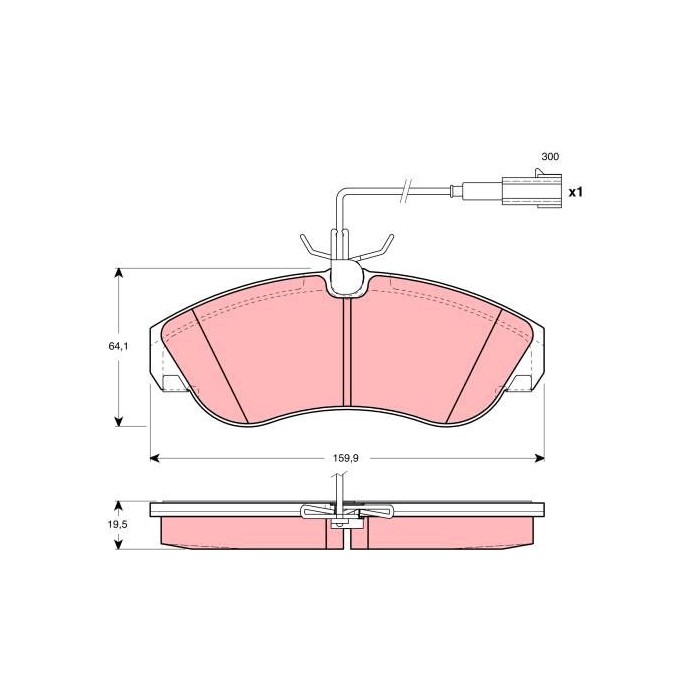 TRW Bremsbelagsatz, Scheibenbremse GDB1426