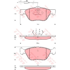 TRW COTEC Bremsbelagsatz, Scheibenbremse GDB1427